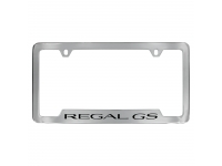 Chrome License Plate Frame with Black Regal GS Logo