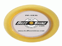 Buff N Shine 3 inch x 1.25 inch Yellow foam grip polishing pad