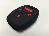 Black With Red Lettering 3 Button Fob Cover