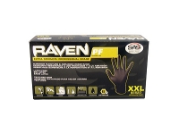 Large Raven Powder-Free Black Nitrile 6 Mil Gloves
