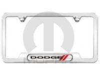 Polished Dodge Logo License Plate Frame