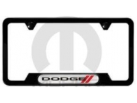 Black Dodge Logo License Plate Frame
