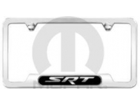 Polished SRT Logo License Plate Frame