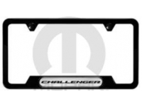 Satin Black Challenger Logo License Plate Frame