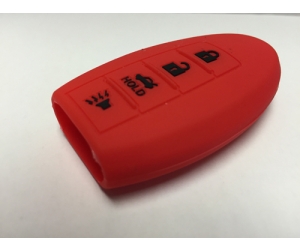 Red 4 Button Intelligent Key Fob Cover
