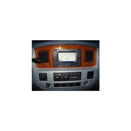 ECOTRIC Stereo Radio Double Din Dash Install Bezel Kit Replacement for 2006-2009 Dodge Ram Truck Silver Slate Gray 